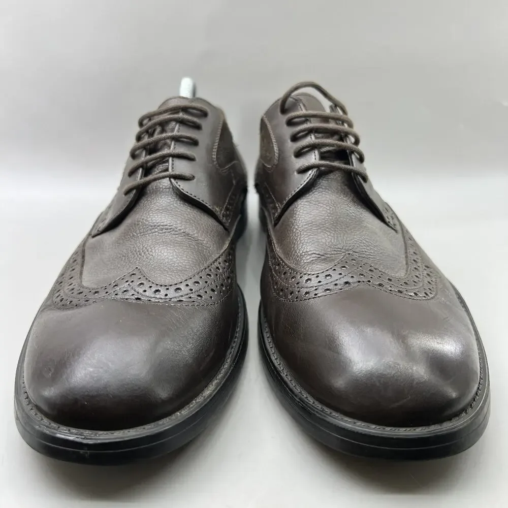 Jones Shoe Makers Handmade Dress Shoes Men Size 10.5 Brown Wingtip Brogue Oxford